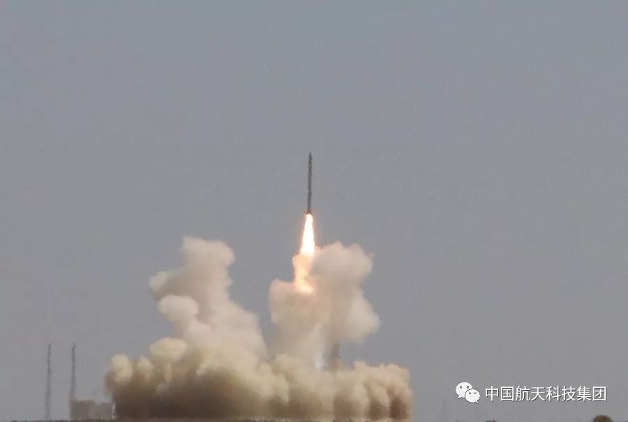  捷龙一号遥一运载火箭点火升空。 本文图片  中国航天科技集团微信公号