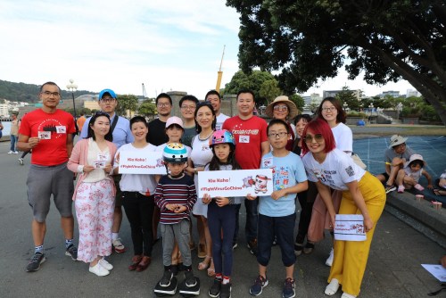 由新西兰华人发起的“爱无国界·团结抗疫”活动在新西兰首都惠灵顿举行。孟韬 摄