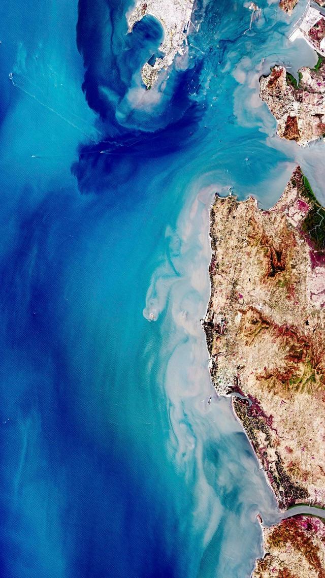 这是由“吉林一号”卫星于3月23日拍摄的印度孟买。