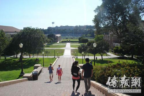 中国侨网美国加州大学洛杉矶分校（UCLA）。（美国《侨报》/李青蔚 摄）
