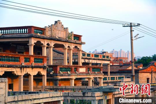 中国侨网泉州台商投资区东园镇龙苍村坐落有30多幢“番仔楼”。　苏国贤　摄