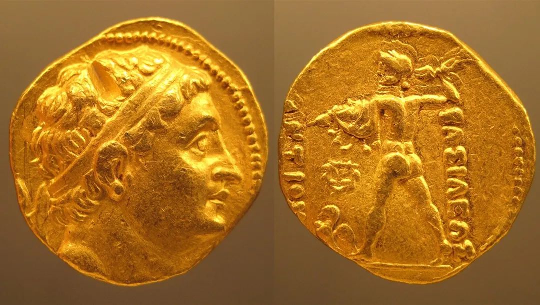 巴克特里亚-希腊王朝 狄奥多托斯一世1斯达特金币