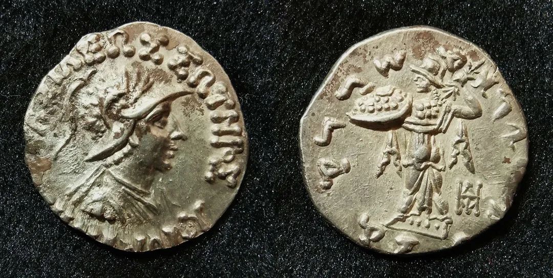 印度-希腊王朝米南德一世 1德拉克马银币