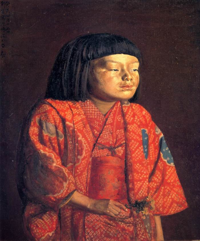 岸田刘生《丽子像》1921年 布面油画 日本东京国立博物馆藏<BR/>岸田刘生最有代表性的作品应该说是他画的一系列的丽子像，丽子是他的女儿。他是把北方文艺复兴时期的手法融进自己的创作过程，用油画高超的表现力来刻画自己身边的对象。通过刻画的无限趋近，呈现出对象的灵魂。