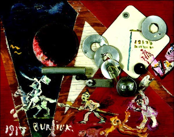 未来主义画家、诗人布尔柳克（David Burliuk） 《革命，1917》