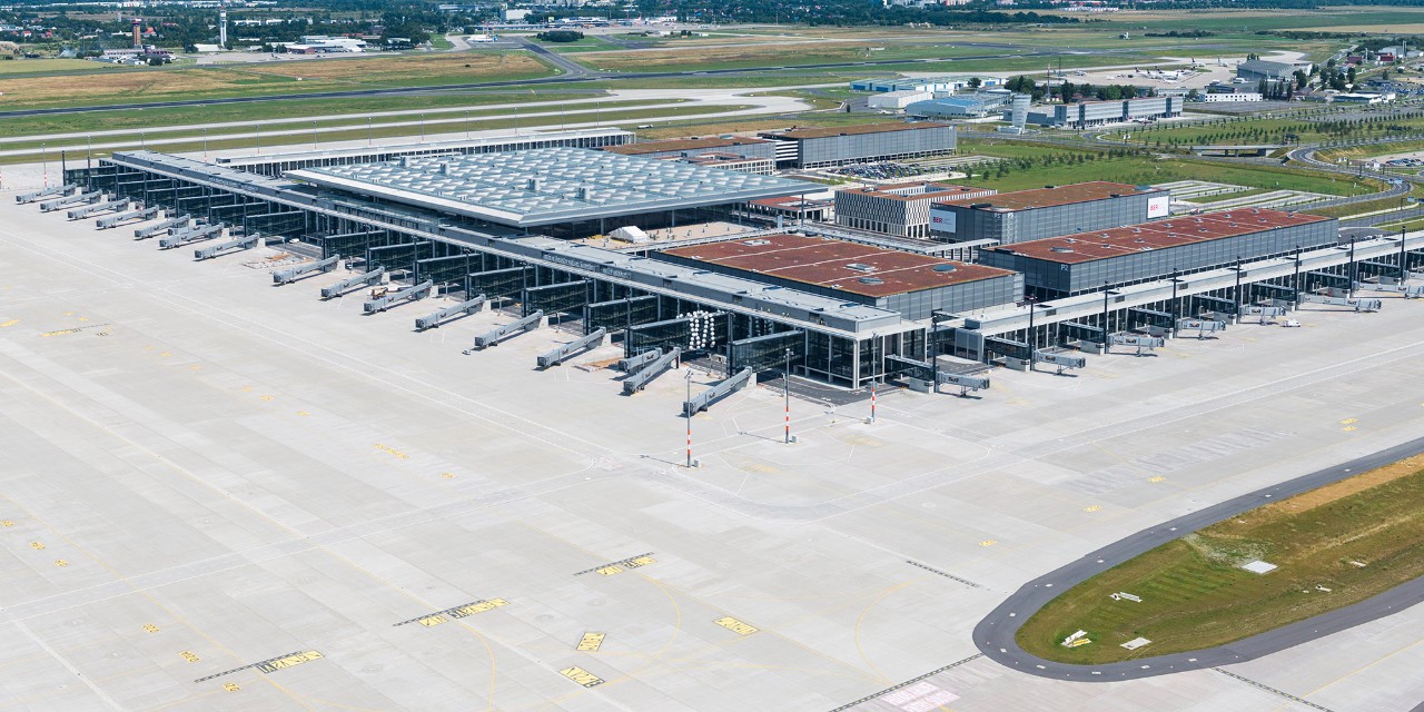 柏林-勃兰登堡国际机场俯瞰。柏林-勃兰登堡国际机场官网  图