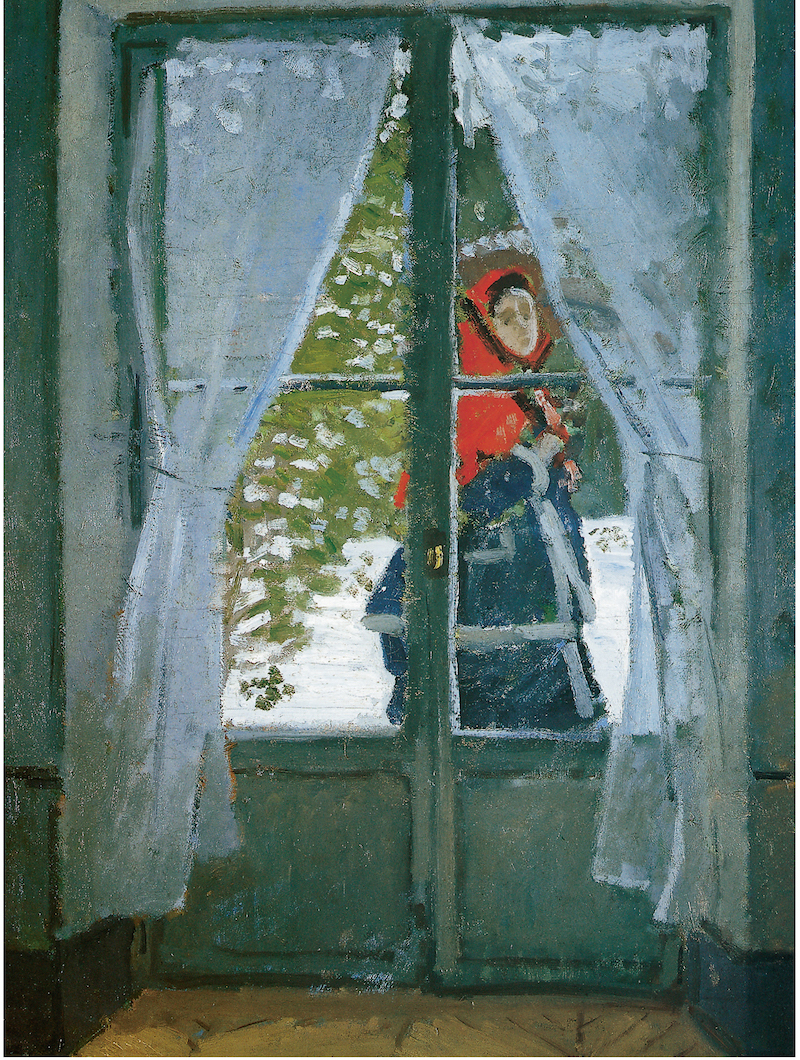 《莫奈夫人画像：红色软帽》，现藏于美国克利夫兰美术馆