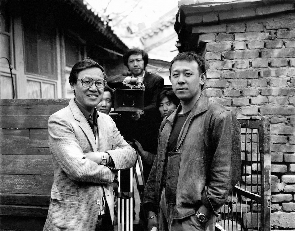 1989年，谢飞和姜文在取景拍摄的太平胡同小院。