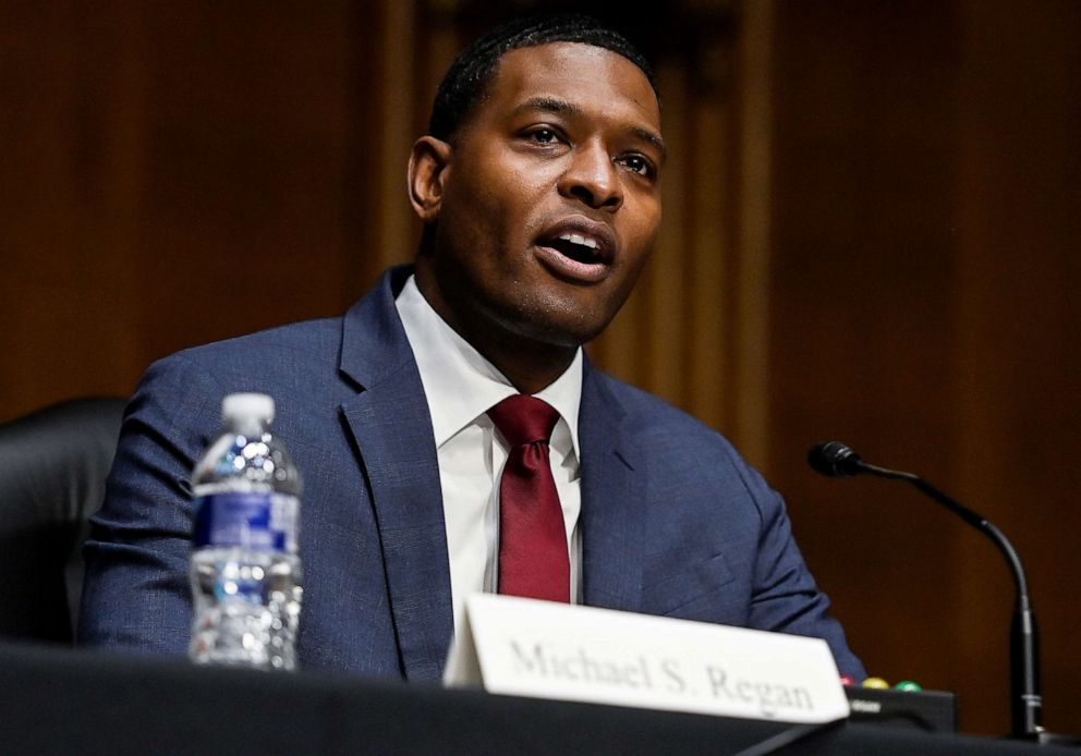 PHOTO:Michael Regan testifies before a Senate Environment and Public Works Committee hearing on his nomination to be Administrator of the Environmental Protection Agency, on Capitol Hill in Washington, Feb. 3, 2021. 