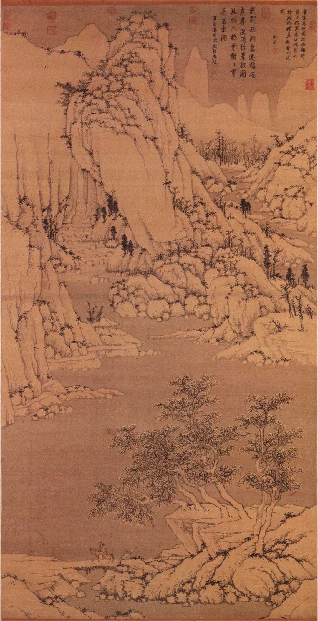 （明）沈周《雪景图轴》,台北故宫博物院藏