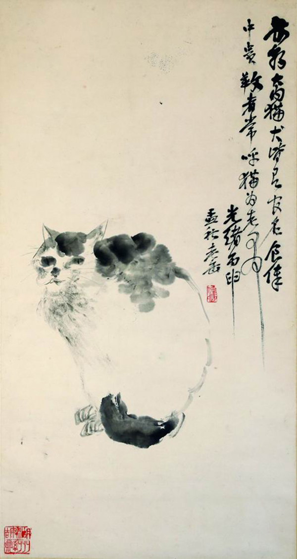 吴昌硕，《猫》（轴），1896 年，私人收藏