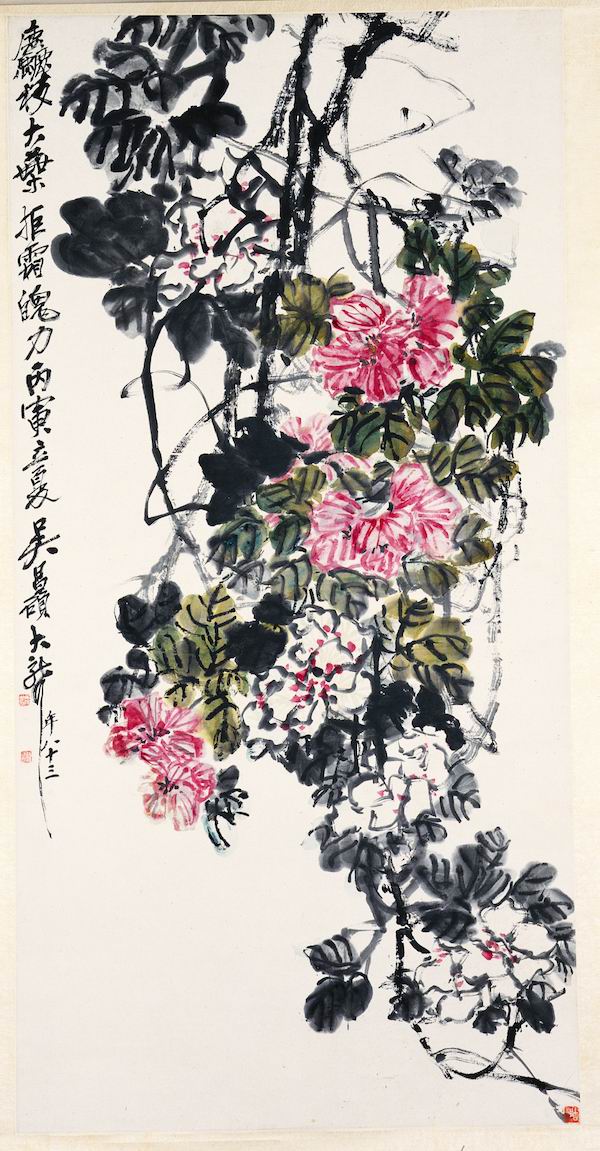 吴昌硕，《粗枝大叶》（轴），1926年，私人收藏