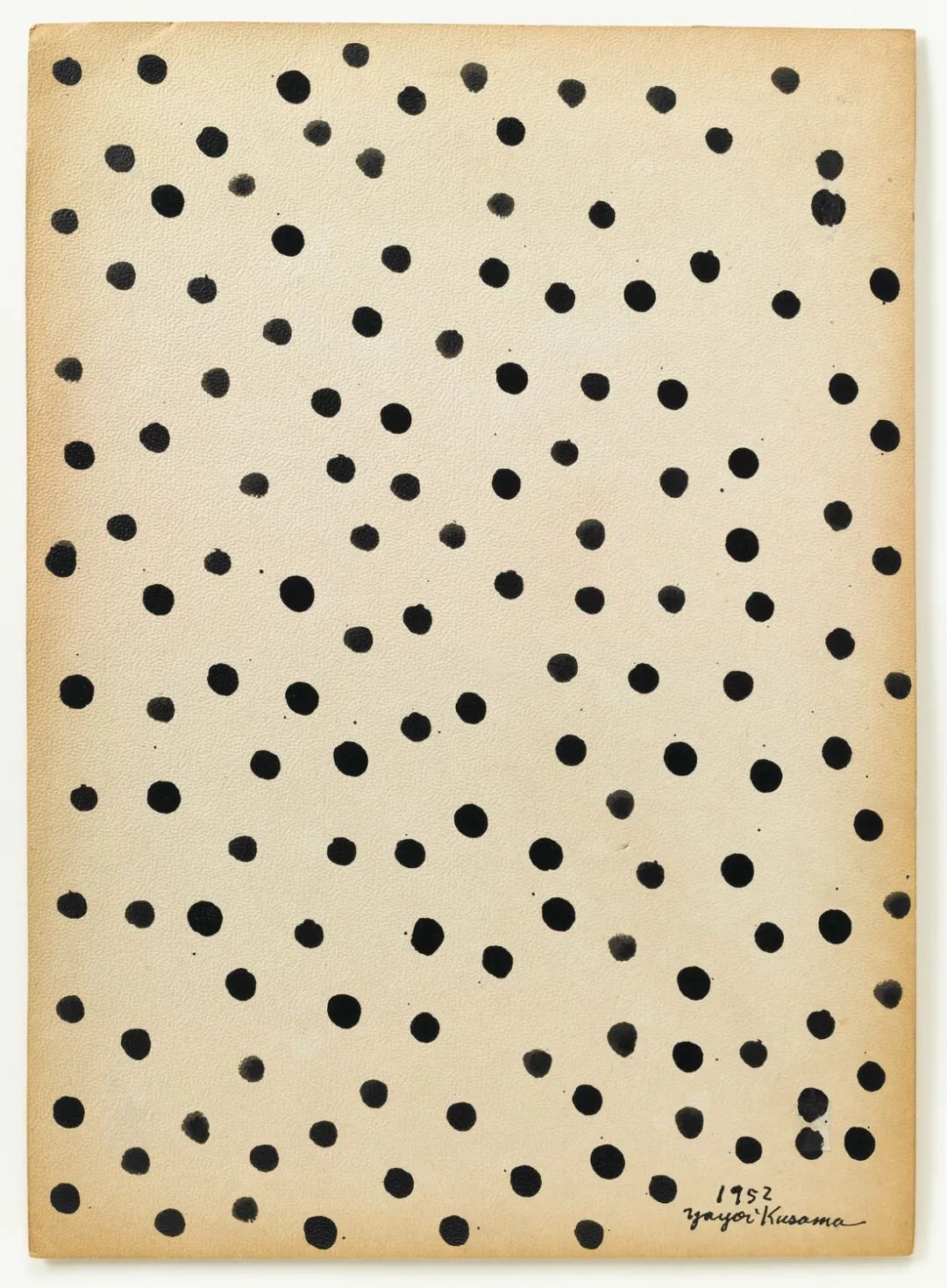 草间弥生，《积累》，1952；纸上水墨