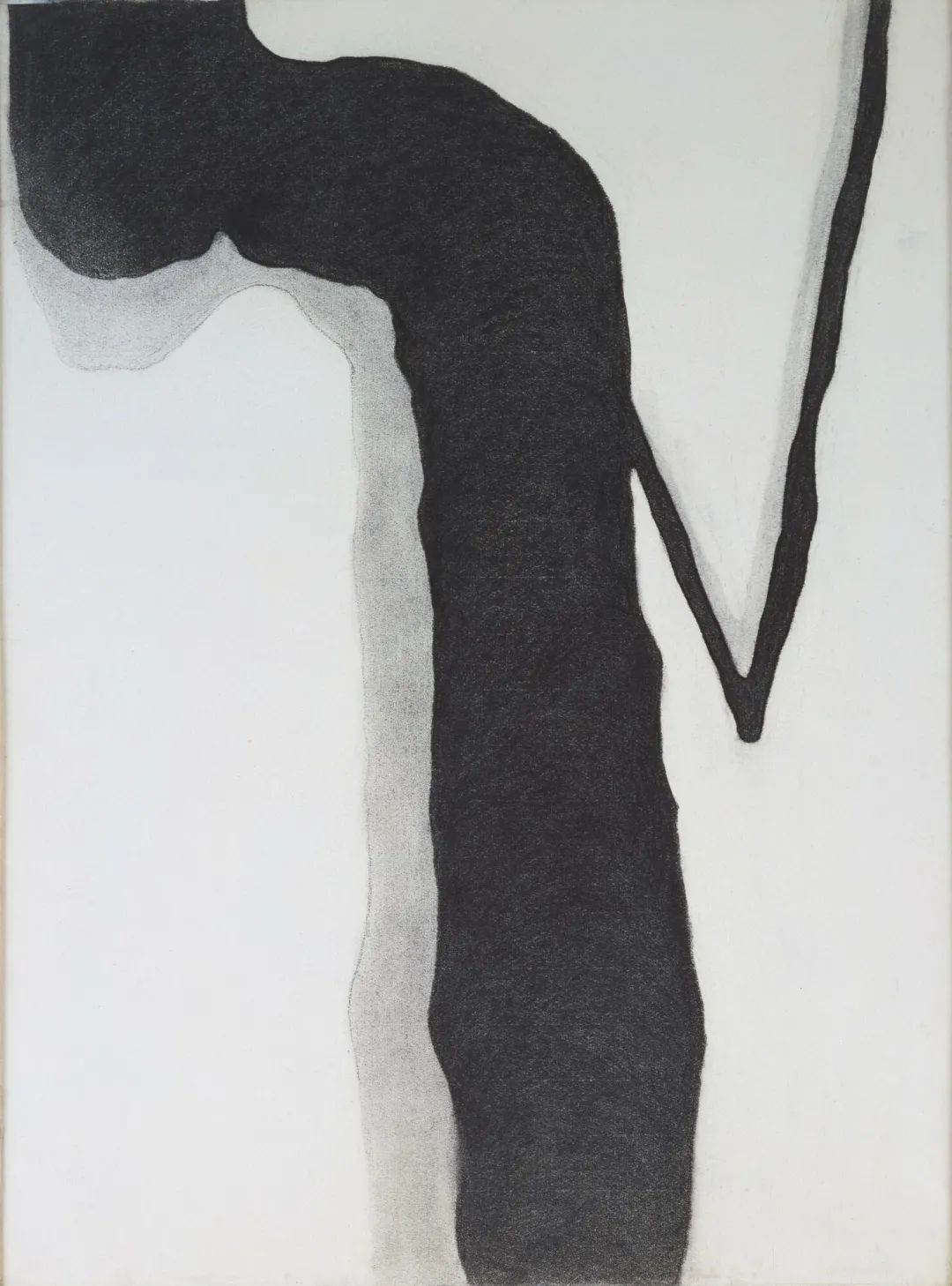 乔治亚·欧姬芙，《绘画X》，1959；纸上炭笔