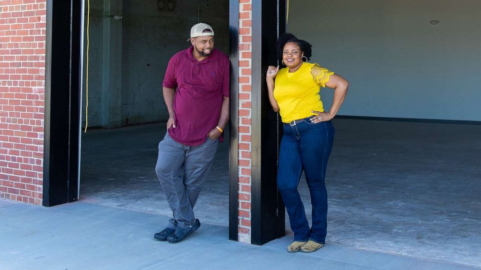 PHOTO: Chef Greg Collier and his wife Subrina Collier in their new Leah and Louise, the Juke Joint space in Camp North End in Charlotte, July 21, 2019.