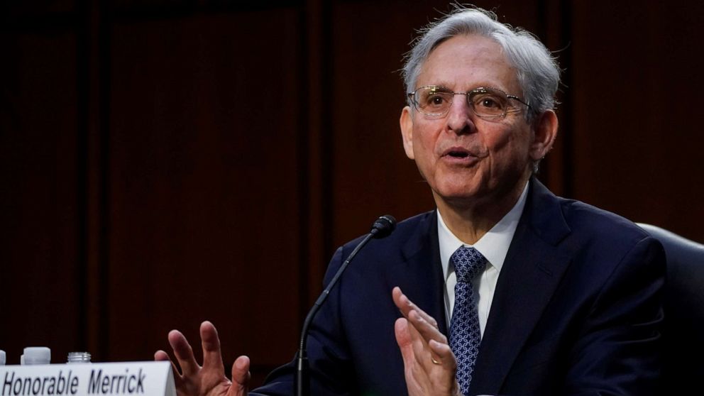 PHOTO: Attorney General nominee Merrick Garland testifies during his confirmation hearing before the Senate Judiciary Committee, Washington, D.C., Feb. 22, 2021. 