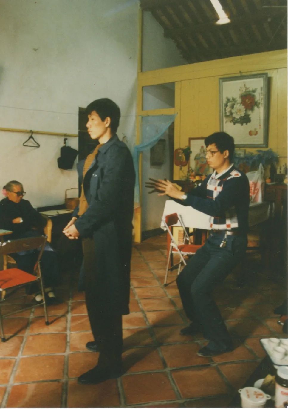 蔡国强与杨世鹰，泉州，1993年 。辰巳昌利摄