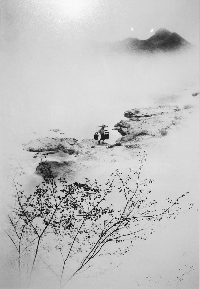 郎静山，《晓汲清江》， 1940年代