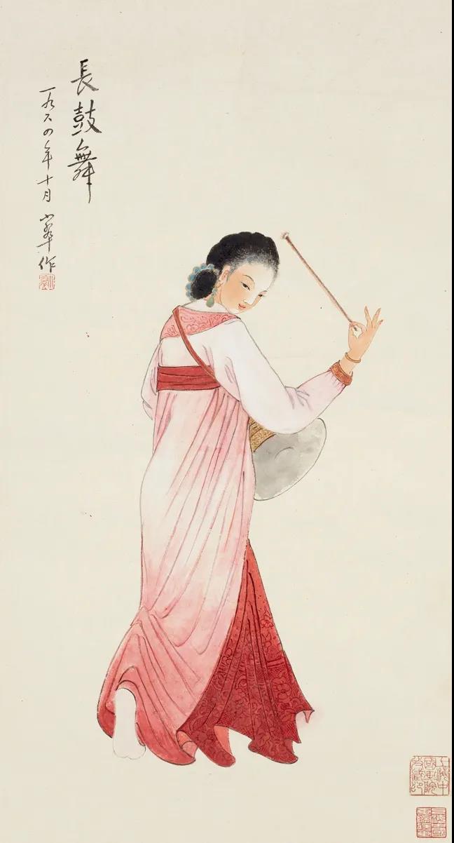 陈小翠，《长鼓舞》，1964年，上海中国画院藏
