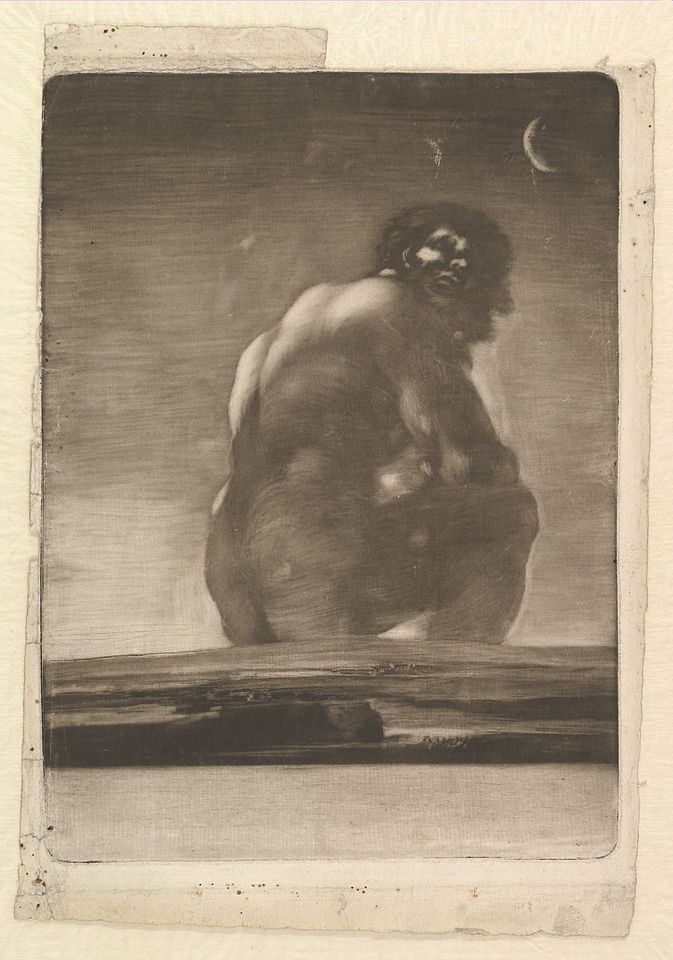 《坐着的巨人》，戈雅，1818