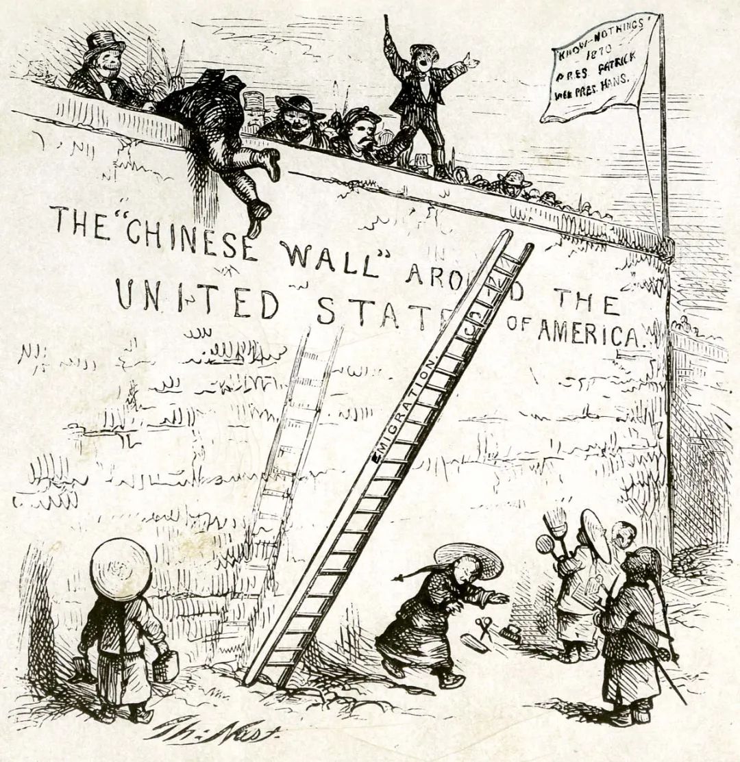 反映了1882年《排华法案》的漫画