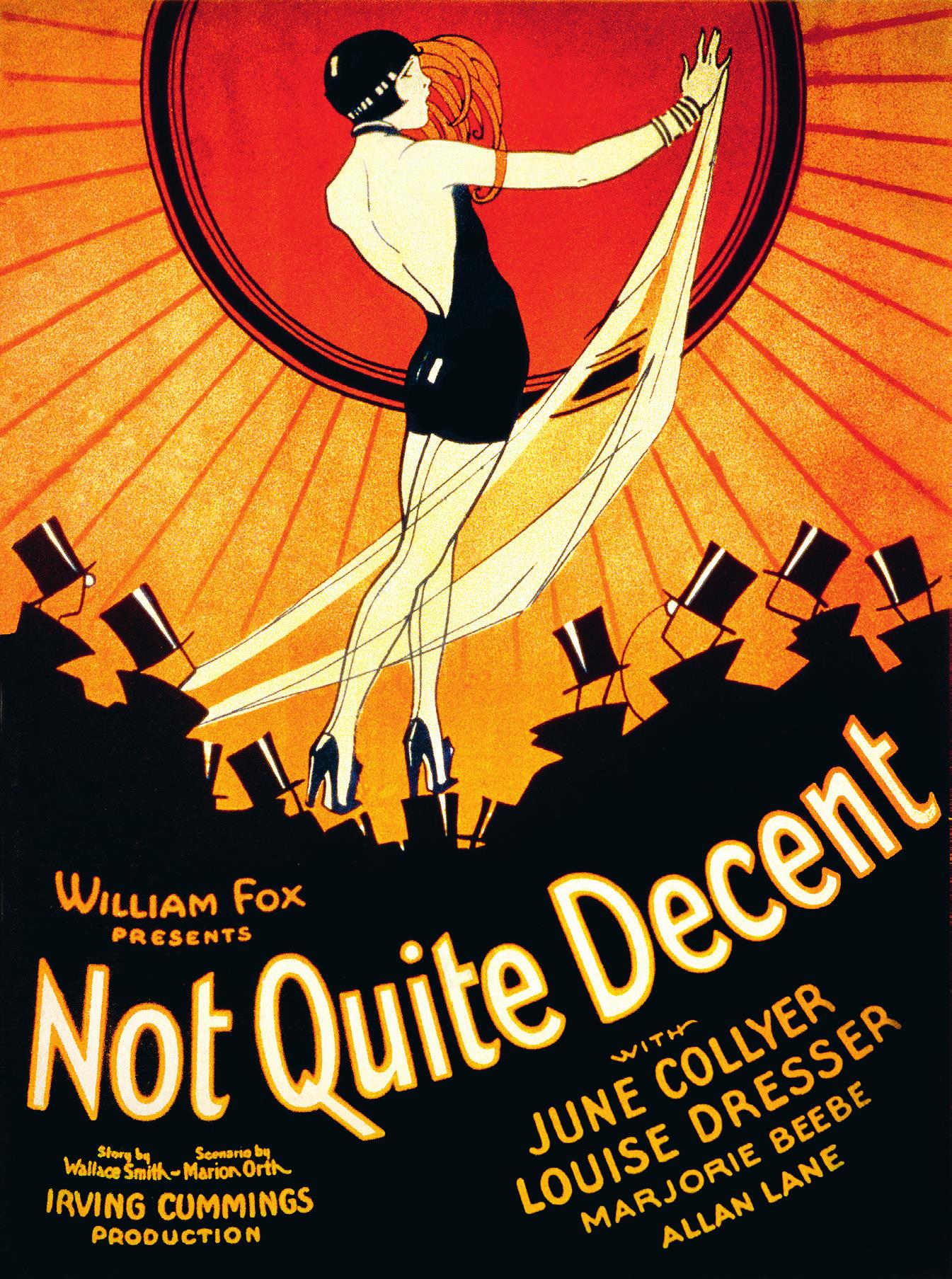 《堕落名花》 （1929） 这张海报是为最早的有声电影之一而设计的，虽然只是电影的一部分，但它捕捉到了 20 世纪 20 年代装饰艺术对时尚和风格的影响，暗示着光明的新世界。