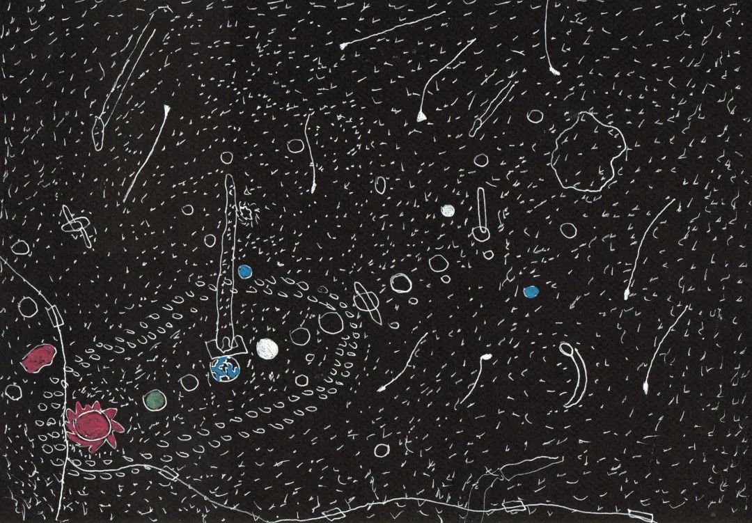安德烈斯·费尔南德斯，《无题》，2015，纸上细水彩笔，30 x 21 cm。艺术家供图。