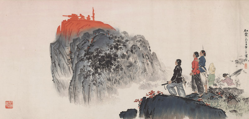 朵云轩木版水印《红霞》,罗祺