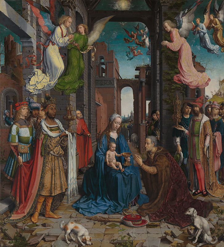 约翰·戈塞特，《国王的崇拜》，1510-1515，英国国家美术馆藏
