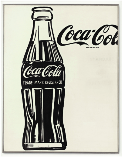 安迪·沃霍尔《可口可乐（3）》，1962年，棉布蛋白画，176.2 厘米×137.2厘米。