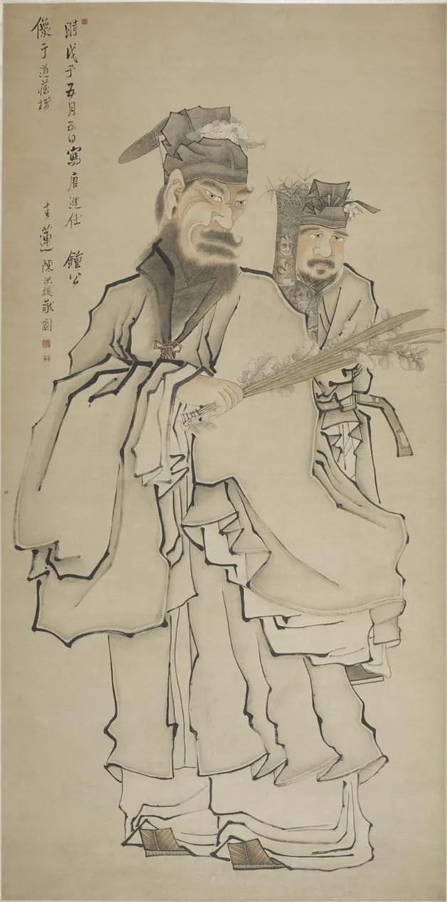 钟馗 陈洪绶 中国画 180.5×89.5cm 1648年 中国美术馆藏