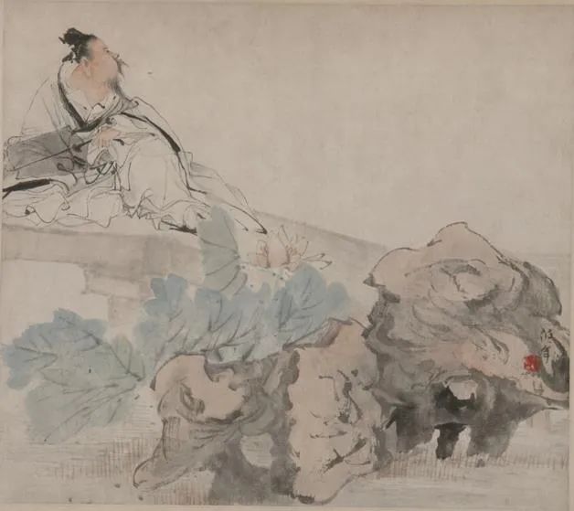 河塘消夏 任伯年 中国画 30×33.8cm 1868年 中国美术馆藏