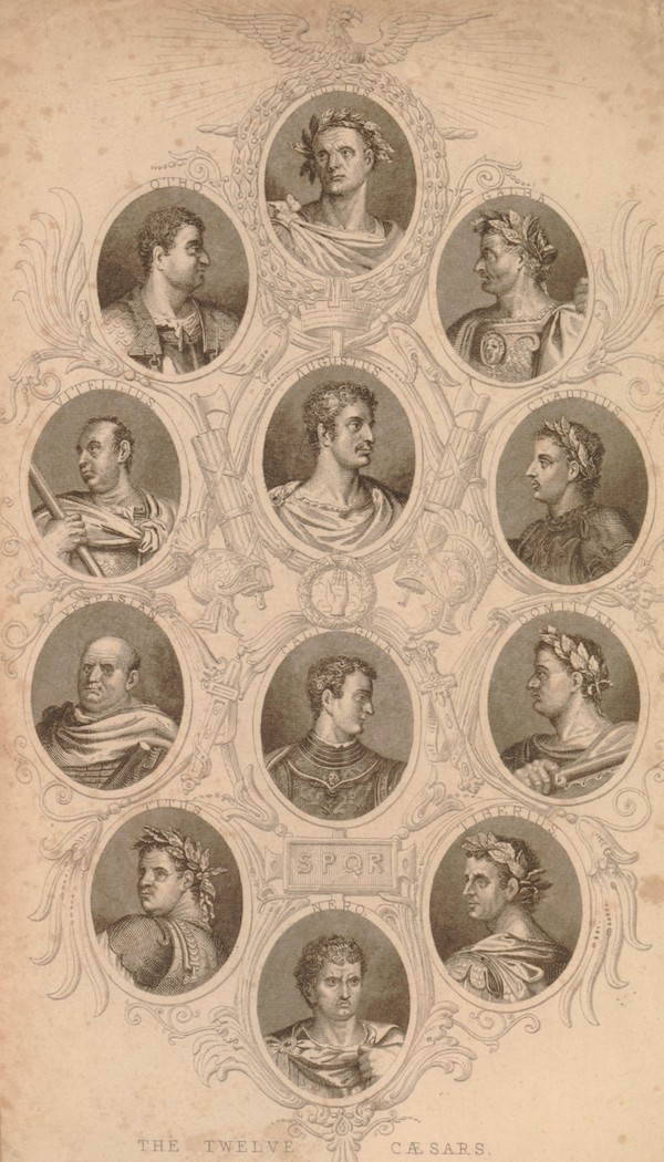 十二位罗马皇帝的蚀刻画。1770–1830年