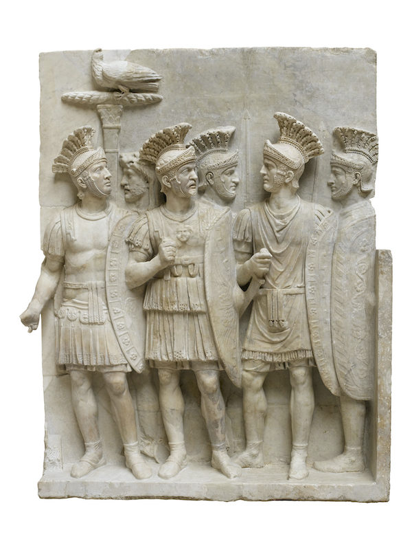 皇帝的御卫军，大理石浮雕，罗马，公元51-52年。