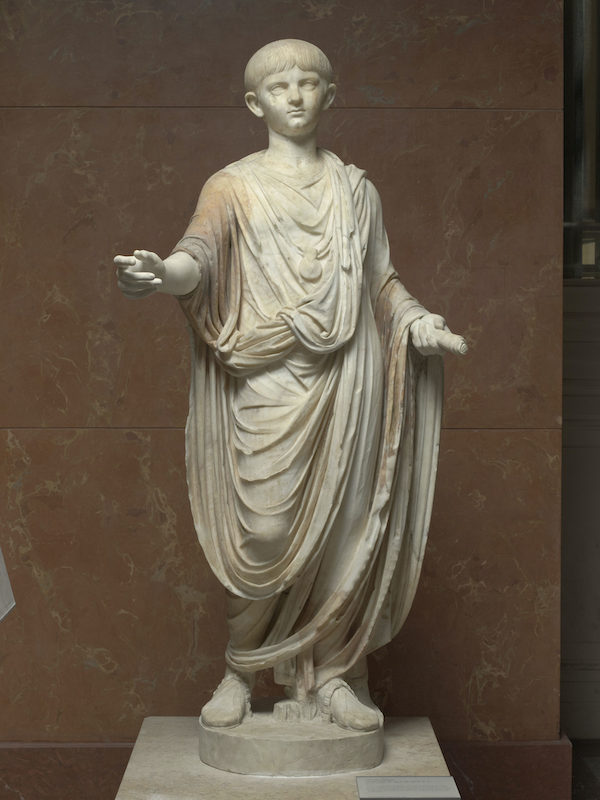 年轻的尼禄，大理石雕像，公元50–54年。