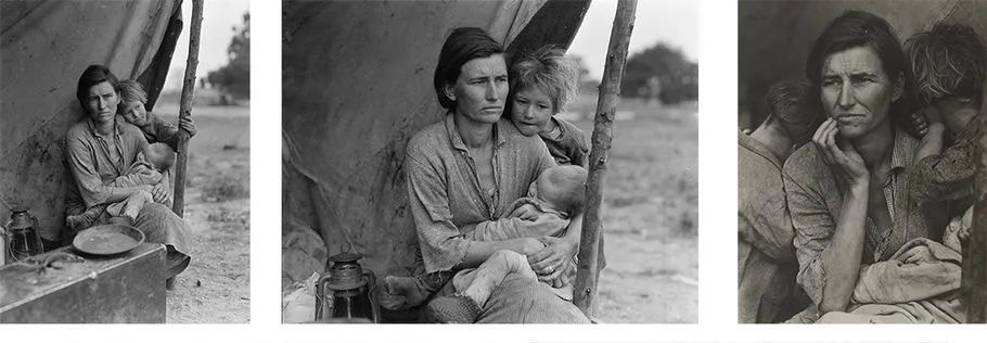 多萝西·兰格于1936年3月拍摄的移民母亲