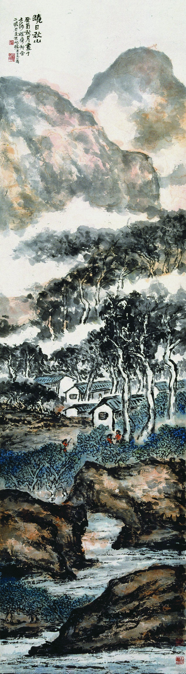 朱屺瞻，《晓日秋山》，1993，朱屺瞻艺术馆藏