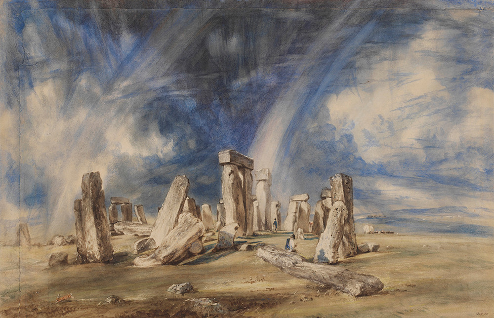 约翰·康斯特勃 《巨石阵》（Stonehenge） 水彩画 1835年