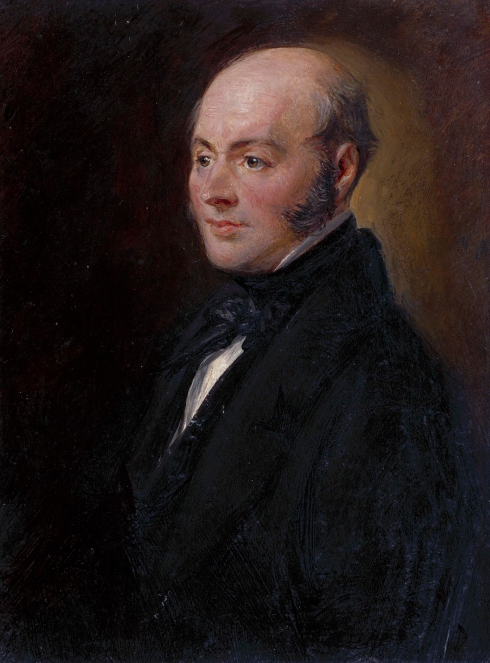 约翰·康斯特勃肖像，1830年，莱斯利（Charles Robert Leslie ，1794 - 1859)绘