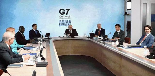 多国领导人在康沃尔参加G7峰会。图片来源：外媒