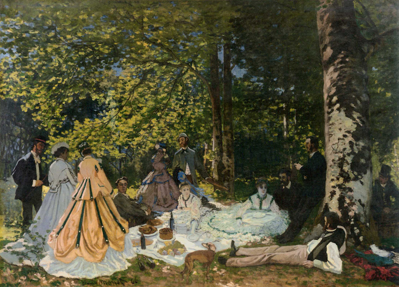 莫奈《草地上的午餐》 1865年