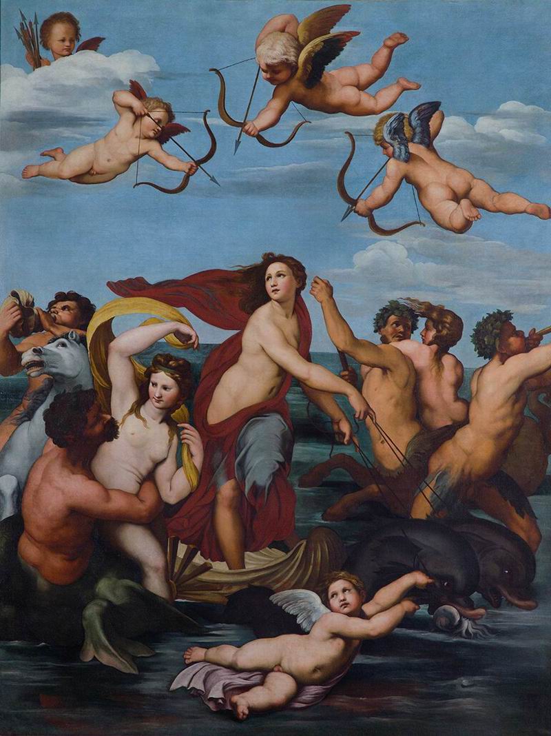 《伽拉忒亚》 (仿拉斐尔)，267 x 205cm 300 x 241cm，布面油画，1624