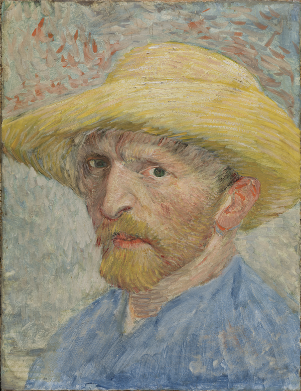 梵高《戴草帽的自画像》（1887年）底特律艺术馆藏