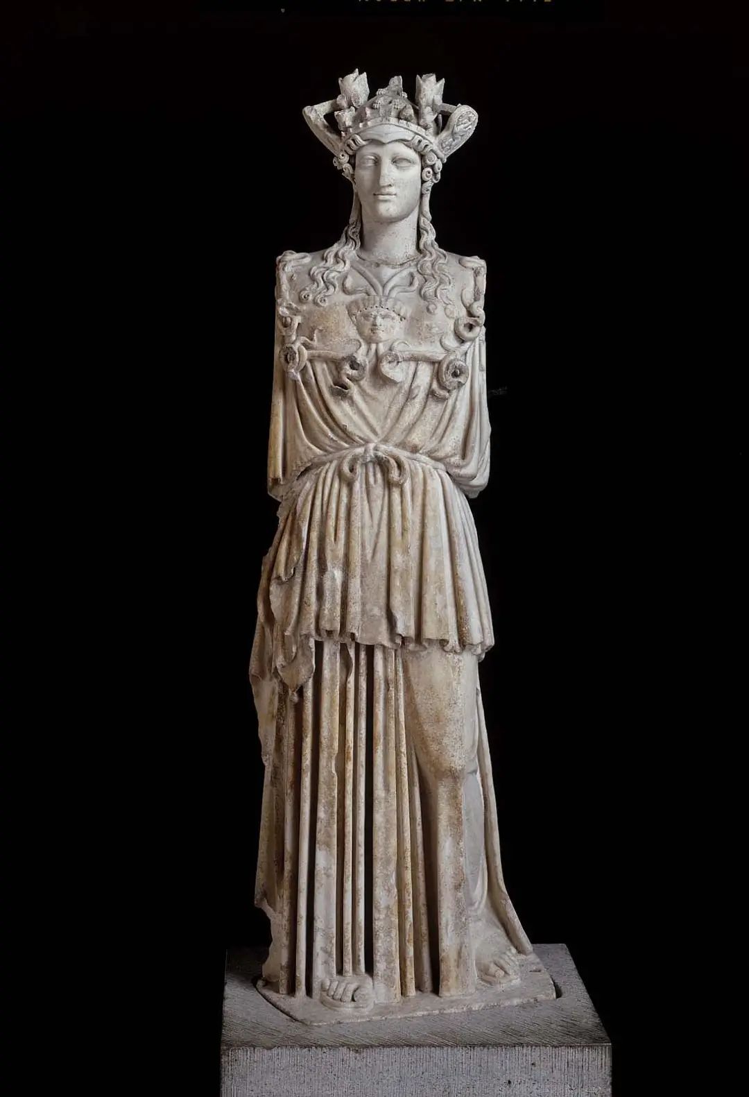 Statue of Athena Parthenos (the Virgin Goddess), Roman, Imperial Period, 2nd or 3rd century A.D., Marble from Mt. Pentelikon near Athens