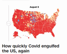 美国，几乎全红了！