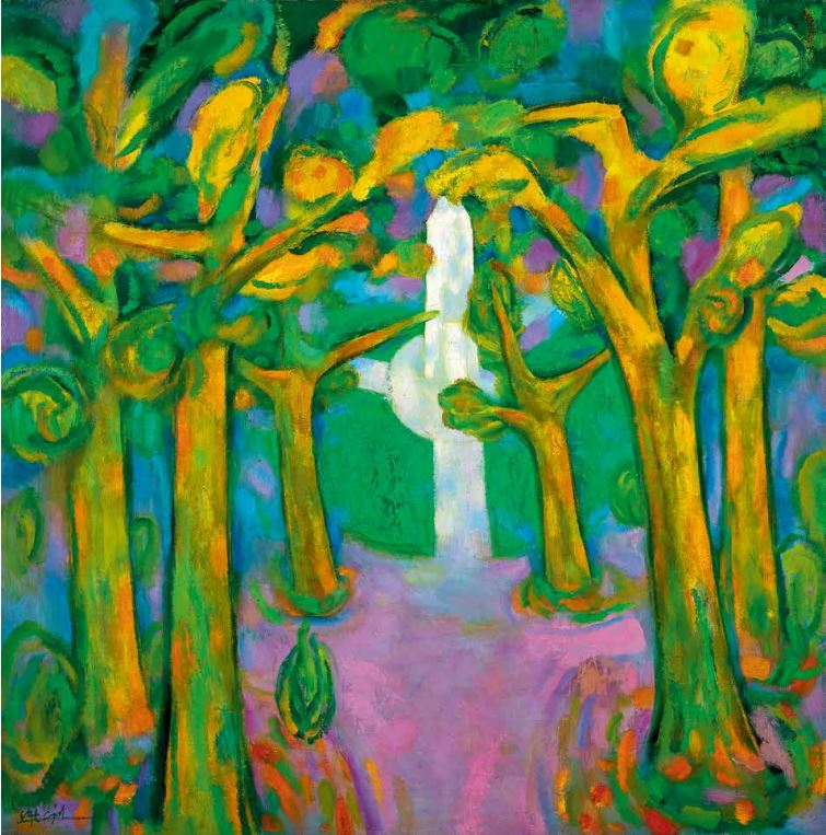 陈钧德，《永恒的诗意》，140×140cm，布面油画，1997
