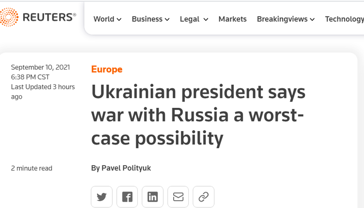 乌克兰总统泽连斯基：乌俄存在爆发全面战争可能性