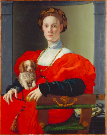 布龙齐诺，《女子和小狗》，约1532-1533