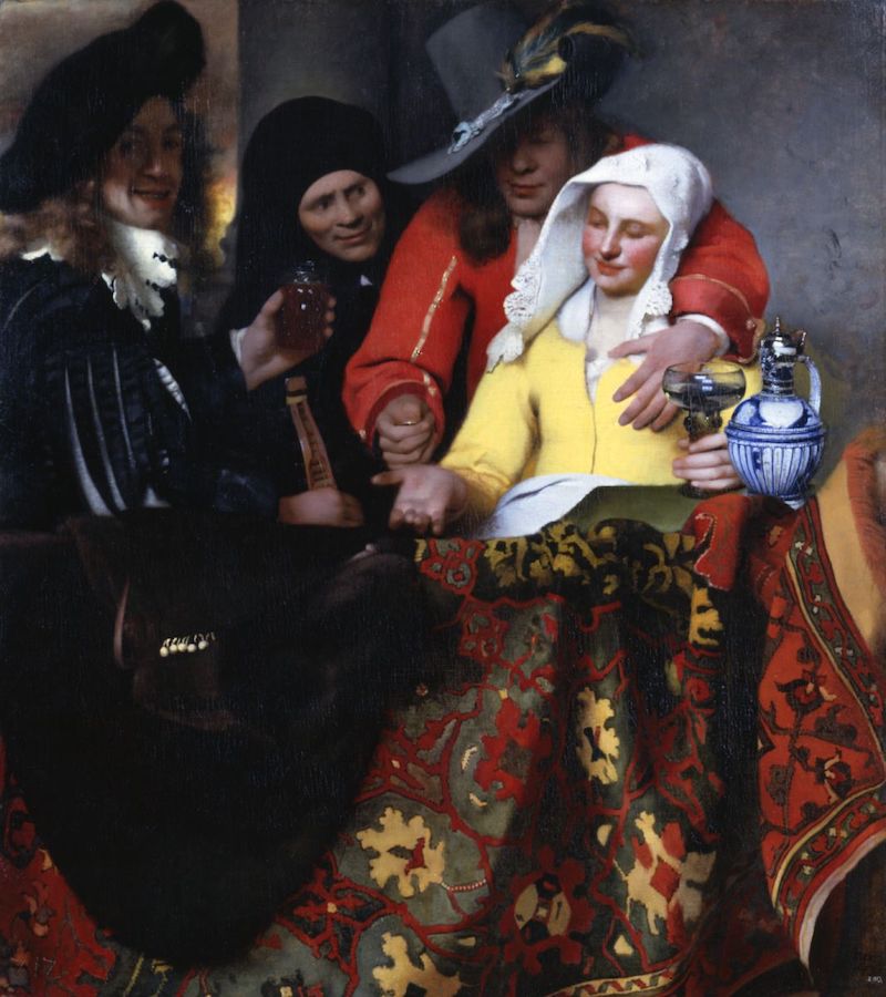 维米尔，《老妪》，1656，布面油画  德累斯顿历代大师画廊藏