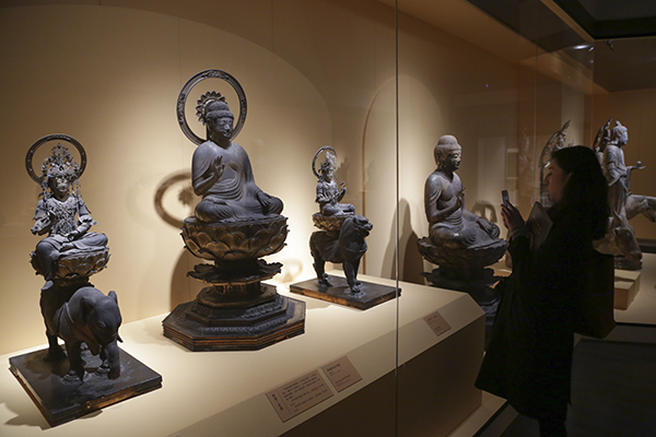 2016年5月10日，上海博物馆2016年重磅展览的首场重头戏“菩提的世界：醍醐寺艺术珍宝展”开幕。 澎湃资料